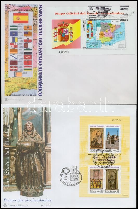 1996-1997 4 diff FDC, 1996-1997 4 klf FDC