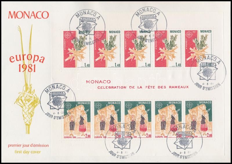 Europe CEPT block on FDC, Europa CEPT blokk FDC-n