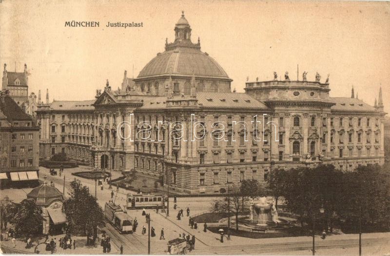 München, Munich; Justizpalast / palace of justice, trams