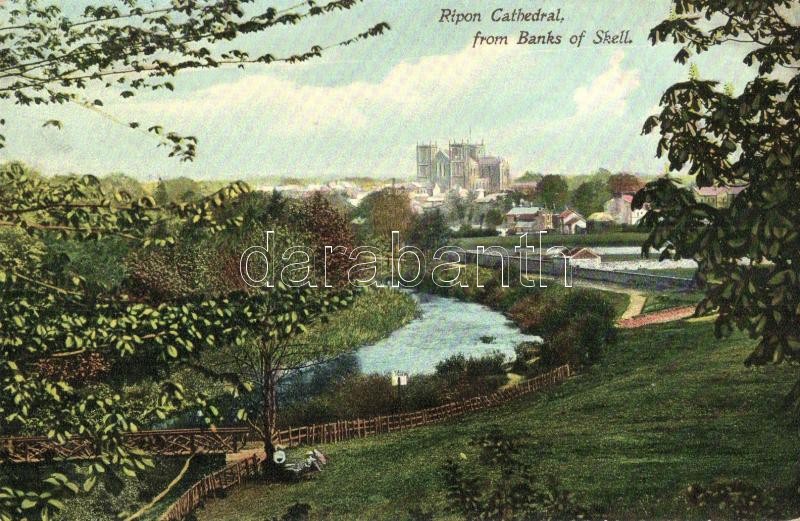 Ripon, Cathedral from Banks of Skell