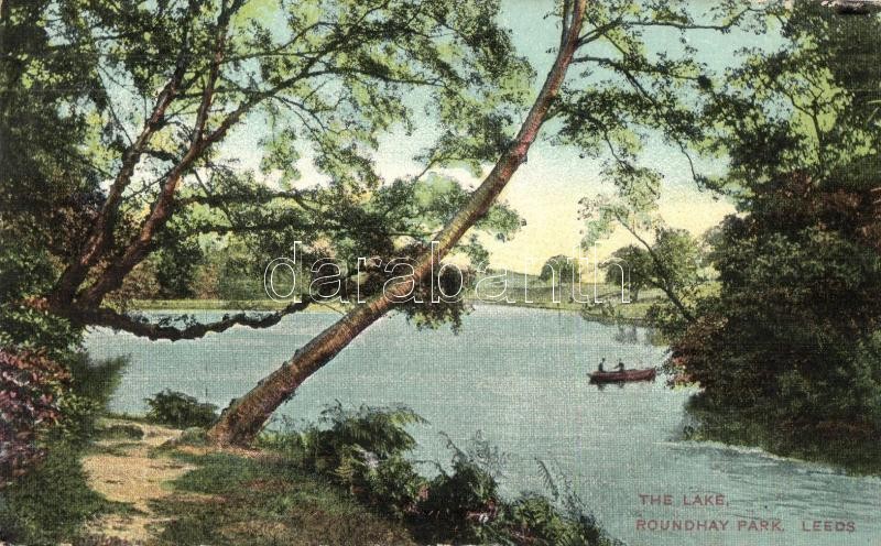 Leeds, The lake, Roundhay park, boat