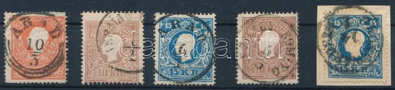 5 pcs Type I. stamps, 5 db I típusú bélyeg