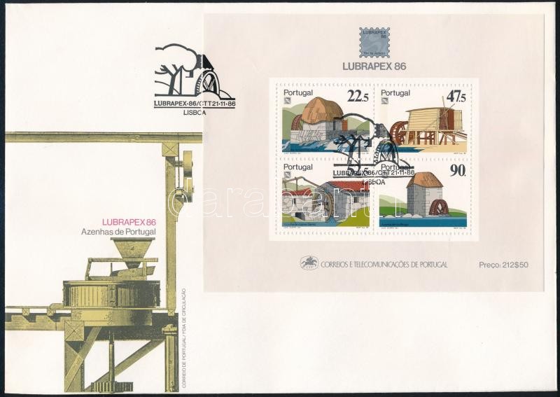 LUBRAPEX Stamp exhibition block FDC, LUBRAPEX bélyegkiállítás blokk FDC-n