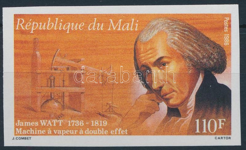 J. Watt ívszéli bélyeg, J. Watt imperforate stamp