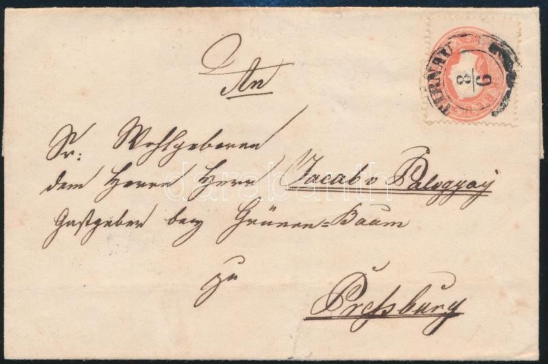 ~1862 5kr on cover 