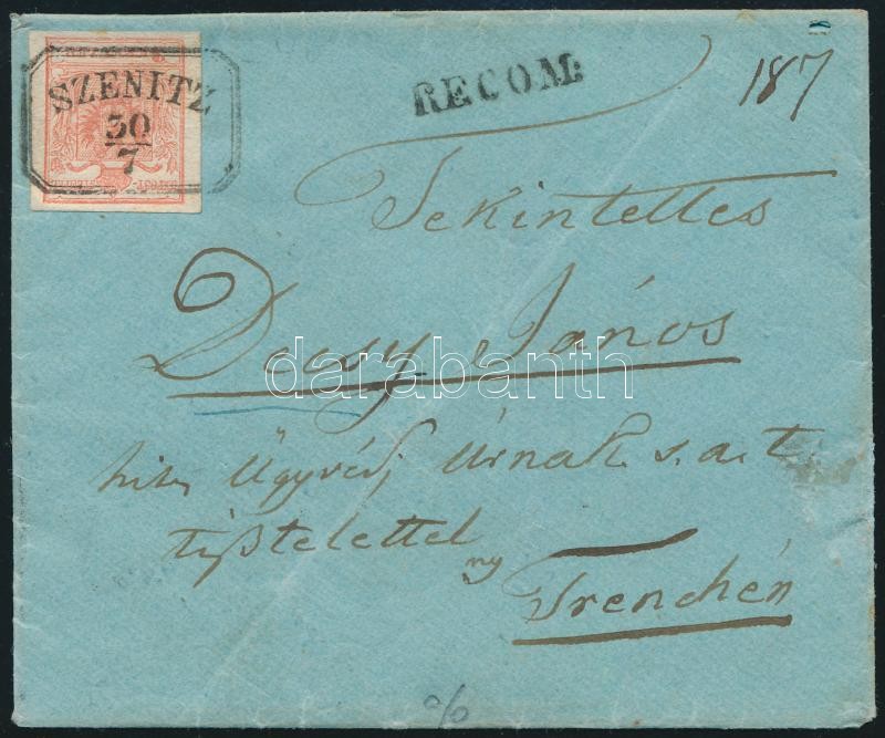 ~1850 3kr HP on registered cover with recorded delivery, 2 ripped 3kr on the backside 