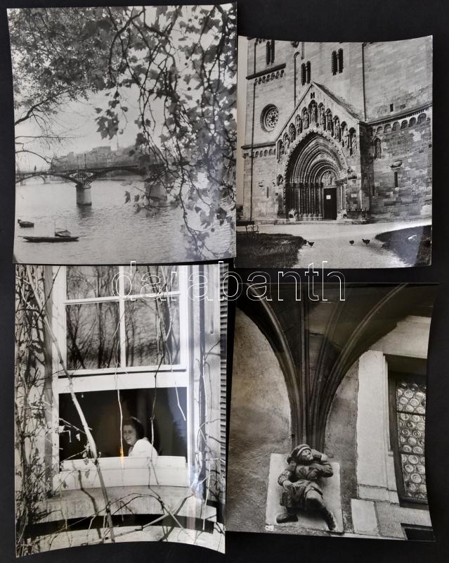 Reismann János (1905-1976) budapesti fotóművész hagyatékából, 6 db jelzés nélküli vintage fotóművészeti alkotás, (publikálva életrajzi albumában), a fényképek különböző időpontokban készültek, 30x40 cm és 21x18 cm között