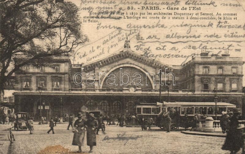 Paris, Gare de l'Est / railway station, trams