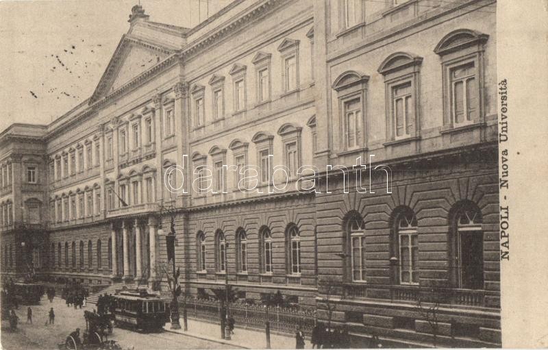 Naples, Napoli; Nuova Universita / university, tram