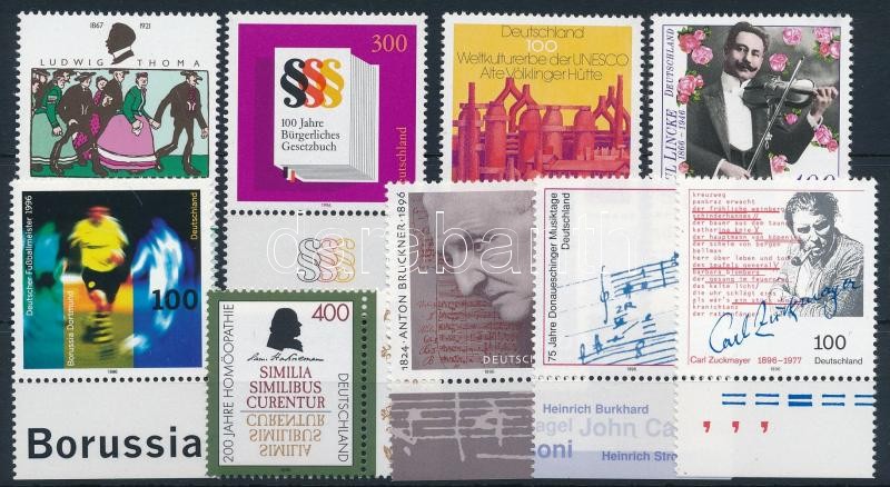 22 stamps, 22 bélyeg (teljes sorokkal)