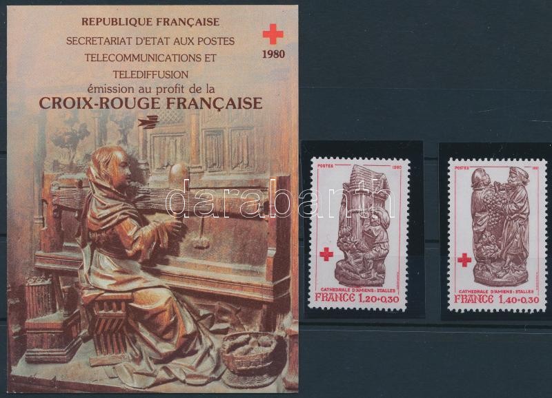 Red Cross set +  stamp-booklet, Vöröskereszt sor +  bélyegfüzet