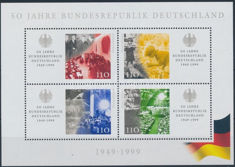 50 éves a Német Szövetségi Köztársaság blokk, 50th anniversary of Federal Republic of Germany block