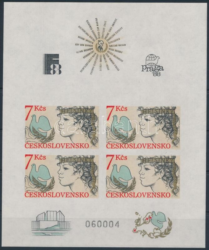 International stamp exhibitions: Helsinki, Prague block