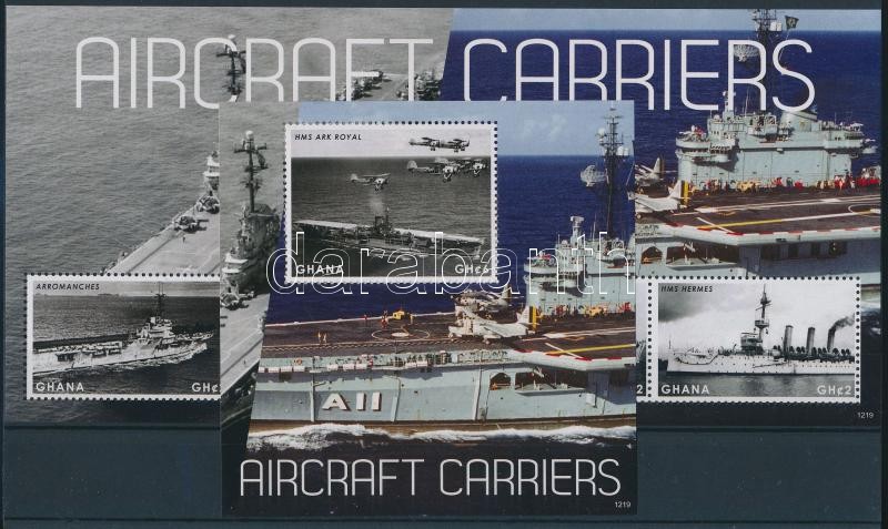 Aircraft Carriers minisheet + block, Repülőgép anyahajók kisív + blokk