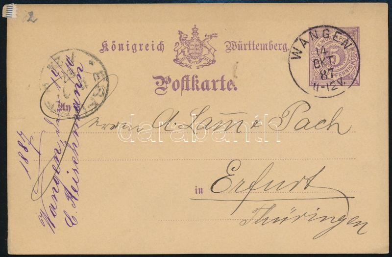 Német államok Württemberg 1887