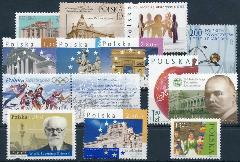 2005-2006 13 bélyeg (sorokkal), 2005-2006 13 stamps (with sets)