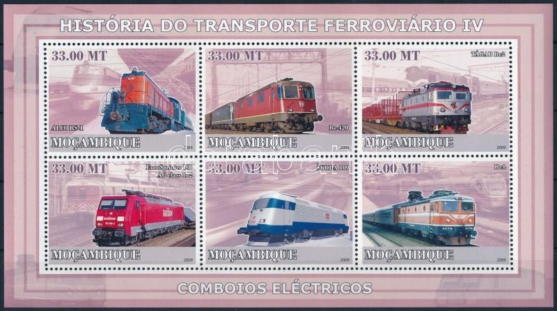 Rail transport minisheet, Közlekedési eszközök: vasút kisív
