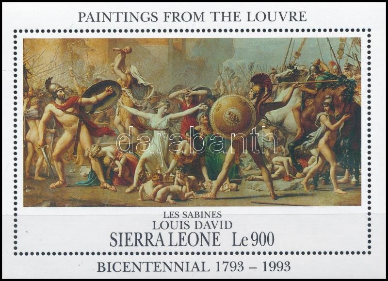 Festmények Louvre múzeum blokk, Paintings Louvre Museum block