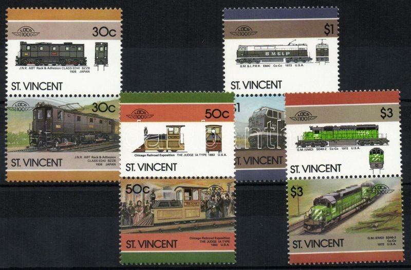 Lokomotiven VI. 4 Paare (Satz), Mozdonyok VI. 4 pár (sor), Locomotives VI. 4 pairs (set)