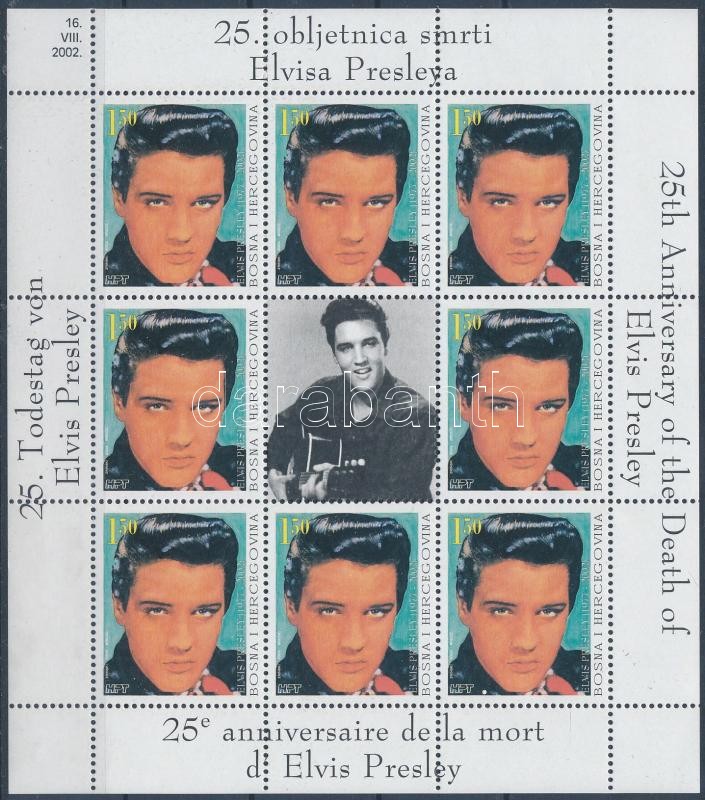 Elvis Presley mini sheet, Elvis Presley kisív