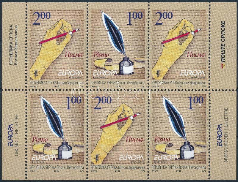 Europa CEPT stamp-booklet sheet, Europa CEPT bélyegfüzetlap