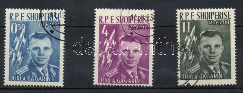 Gagarin, first space flight set (with a gum), Gagarin, első űrrepülés sor (gumival)