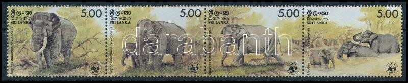 WWF Elefántok négyescsík, WWF Elephants stripe of 4