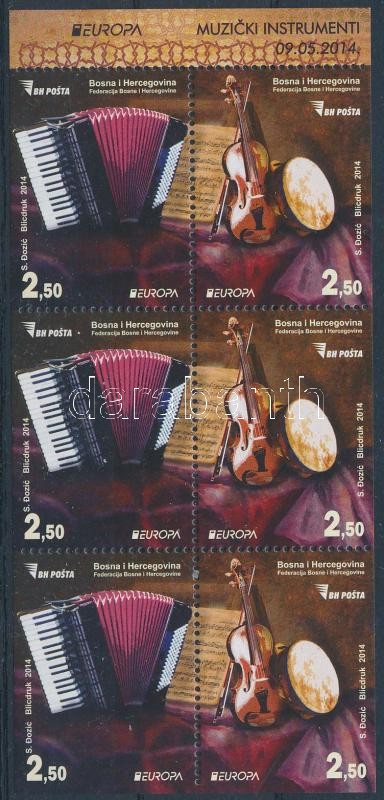 Europa CEPT Zene bélyegfüzetlap, Europa CEPT Music stamp-booklet sheet