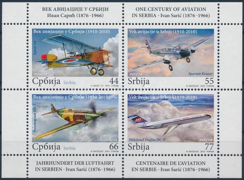 Repülés bélyegfüzet lap, Aviation stamp-booklet sheet