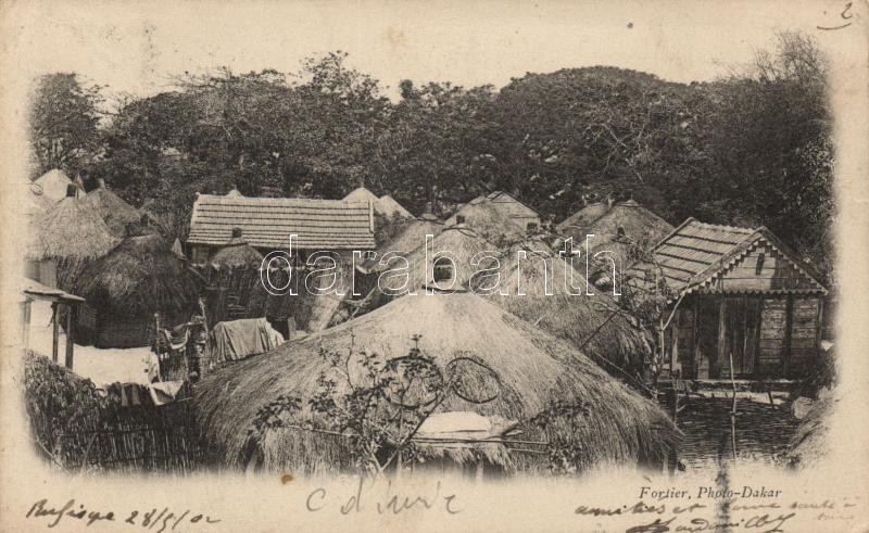 1902 Dakar, Fortier / village, huts