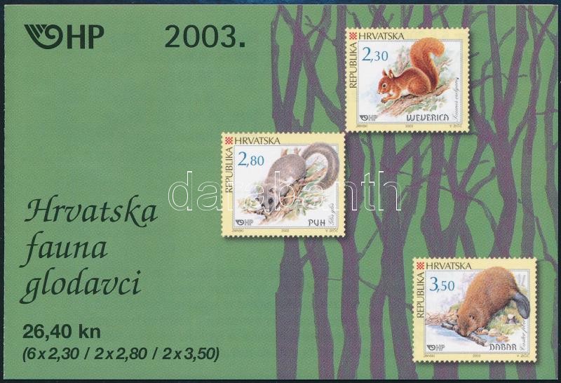 Rágcsálók bélyegfüzet, Native rodents stamp-booklet