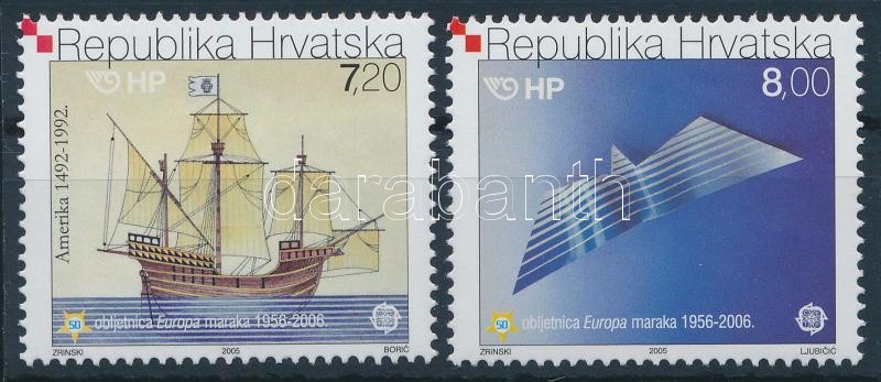 50th Anniversary of CEPT stamps, Ships set, 50 éves a CEPT bélyeg, Hajók sor