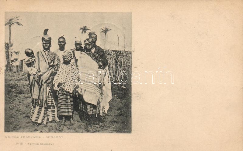 1901 Guineai folklór, Susu család, 1901 Conakry, Famille Soussous / Susu family, Guinean folklore