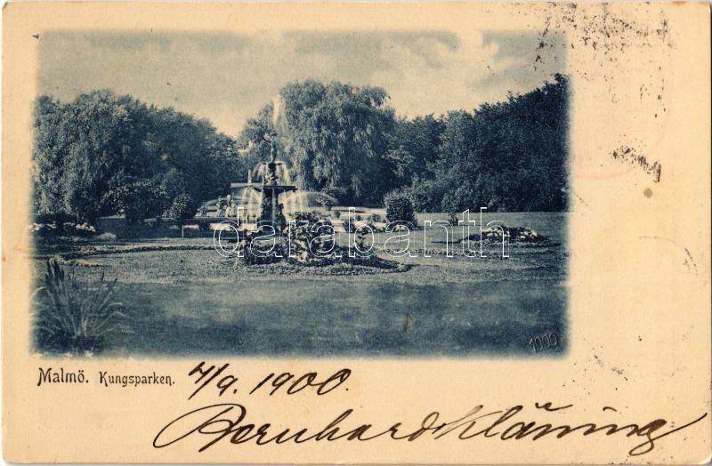 1900 Malmö, Kungsparken / park, fountain