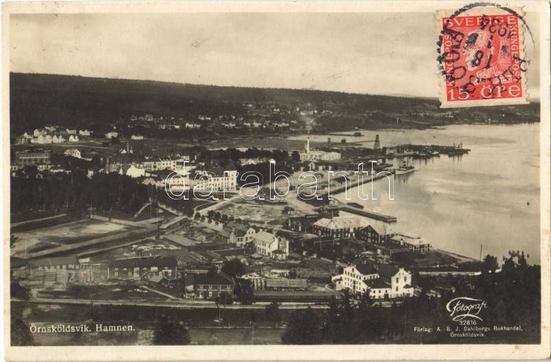 1934 Örnsköldsvik, Hamnen / general view, harbour. TCV card