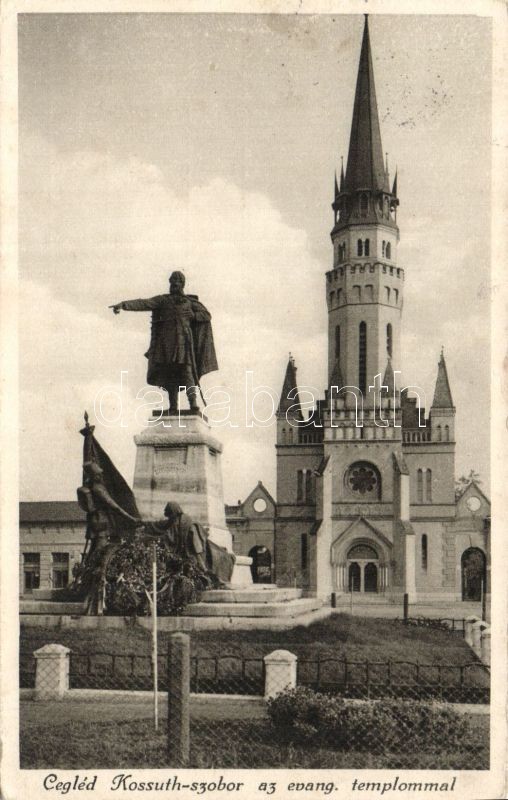 Cegléd Kossuth-szobor, Evangélikus templom