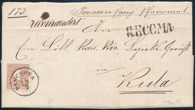 2 x 10kr I (one of them is cut) on registered cover 