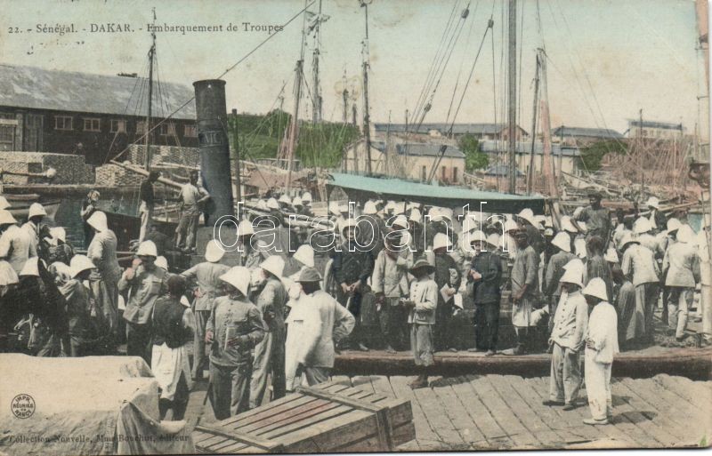 Dakar, Boarding of the troops, steamship
