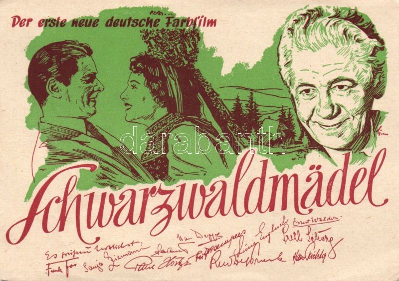 1950 Schwarzwaldmädel film reklám, 1950 Schwarzwaldmädel / The Black Forest Girl, film advertisement