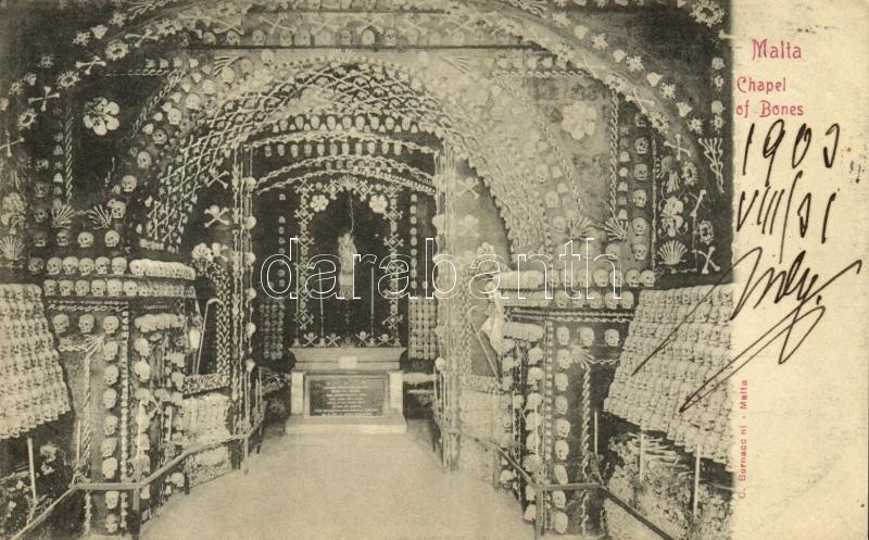 1900 Valletta (Malta), Chapel of Bones, interior