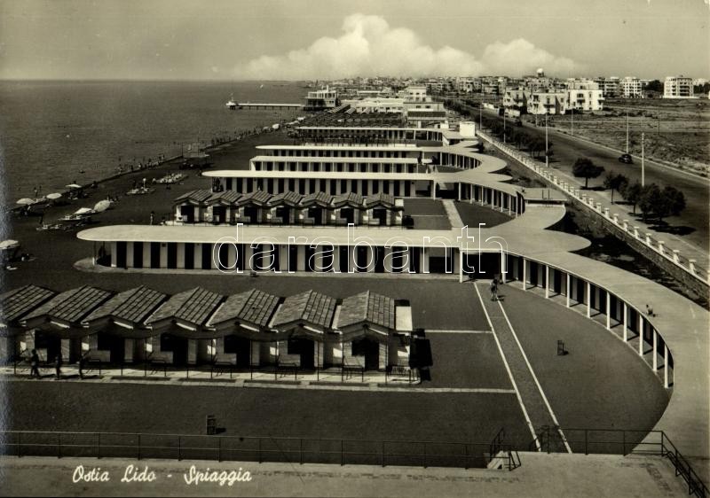 Ostia, Ostia Lido; Spiaggia / beach (14,9 cm x 10,4 cm)