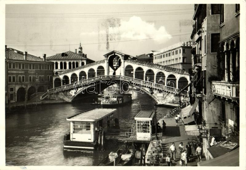 1950 Venezia, Venice; Ponte Rialto / bridge (15,1 cm x 10,4 cm)