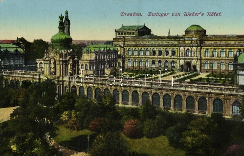 Dresden, Zwinger von Weber's Hotel / palace, garden