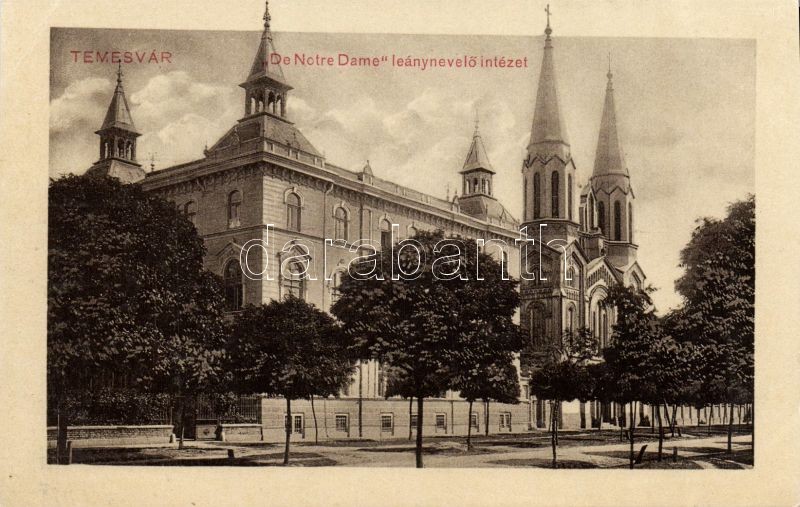 Temesvár, De Notre Dame Leánynevelő Intézet, Timisoara, girl school