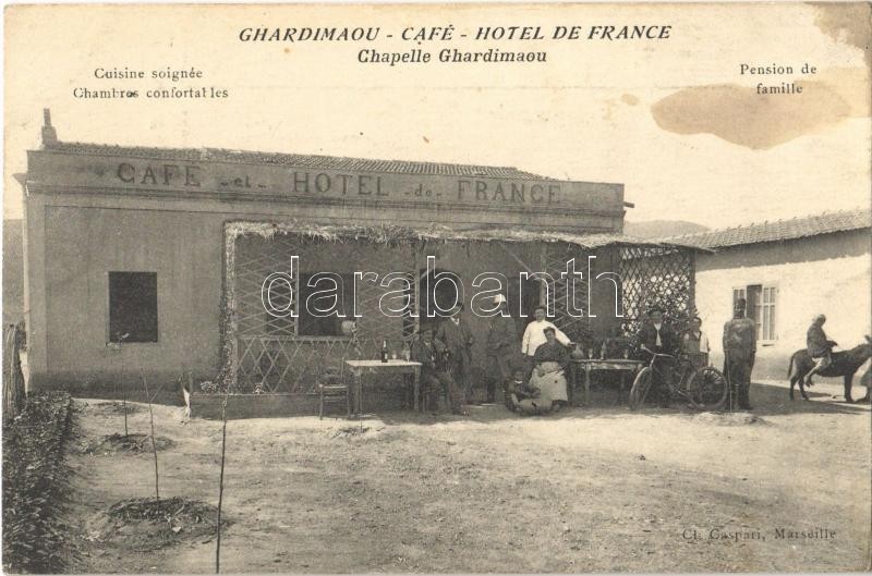 Ghardimaou, Café et Hotel de France, advertisement card