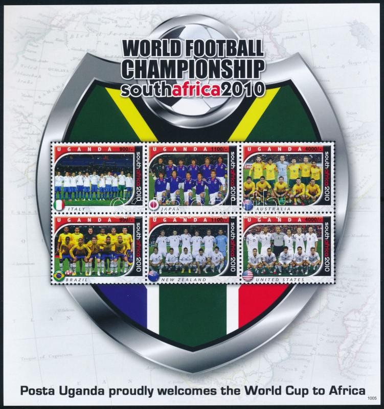Football World Cup, South Africa mini sheet set, Futball Világbajnokság, Dél-Afrika kisív sor