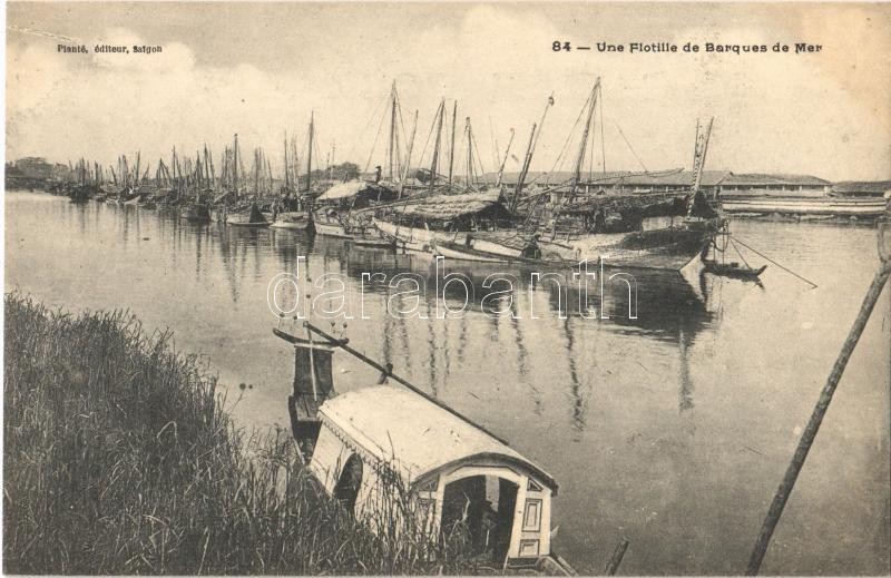 Saigon, Ho Chi Minh City; Une Flotille de Barques de Mer / Fleet of sea boats