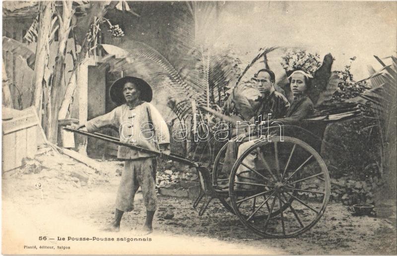 Saigon, Ho Chi Minh City; Le Pousse - Pousse saigonnais / rickshaw