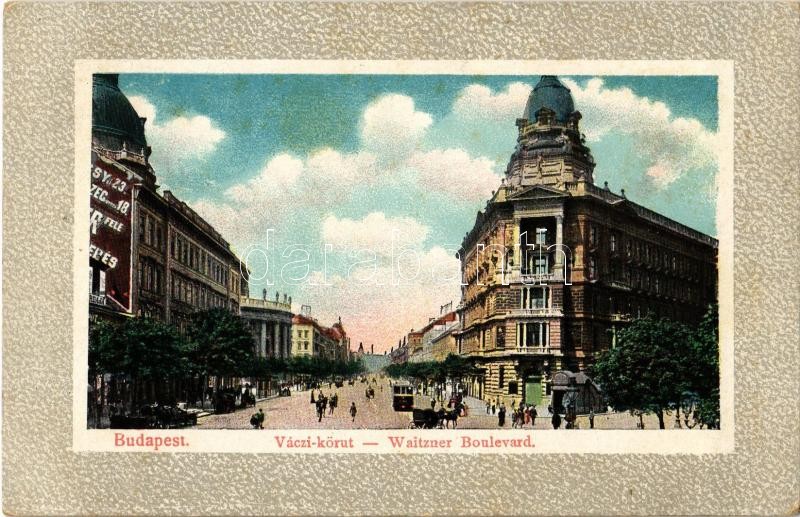 1912 Budapest VI. Váci körút (Bajcsy-Zsilinszky út), villamos