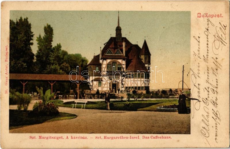 1903 Budapest XIII. Szt. Margitszigeti kávéház. Ganz Antal 96.